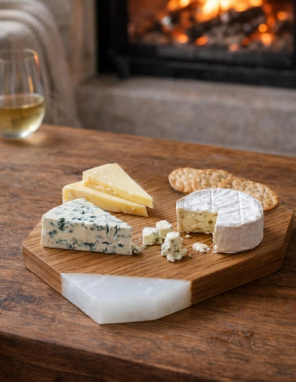 planche de pr&eacute;sentation bois r&eacute;sine effet glace